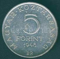 1948. 5Ft Ag "Petőfi" T:2