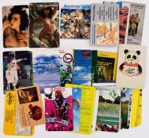 37 db vegyes kártyanaptár, közte 2 erotikus