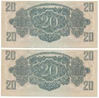 1944. 20P "A Vöröshadsereg Parancsnoksága" (2db) sorszámkövető T:AU
Adamo P45
