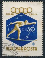 1960 Téli olimpia I. - Squaw Valley 30f "bekötött ujj" lemezhibával