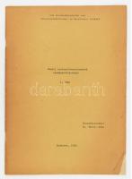 Vasúti biztosítóberendezések rendszertechnikája. 1. rész. Összeáll.: Tarnai Géza. Bp., 1982., BME Közlekedésmérnöki Kar Közlekedéstechnikai és Szervezési Intézet, 40 p. Kiadói papírkötés, az elülső borítón kis hiánnyal.