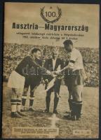1955 A 100. Ausztria-Magyarország válogatott labdarúgó mérkőzés meccskönyve szép állapotban