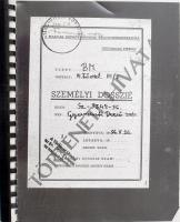 Gyarmati Dezső (1927-2013) vizilabdázó titkosszolgálati személyi dossziéjának fénymásolata, spirálozva.