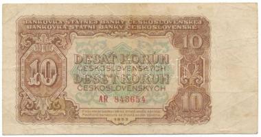 Csehszlovákia 1953. 10K T:F Czechoslovakia 1953. 10 Korun C:F Krause P#83
