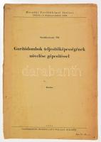 Szentkereszty Pál: Gurítódombok teljesítőképességének növelése gépesítéssel. Bp., 1954, Mérnöki Továbbképző Intézet - Felsőoktatási Jegyzetellátó Vállalat, 65 p. Kiadói papírkötés, a füzet elvált a könyvtesttől, a borító foltos, a gerinc sérült.