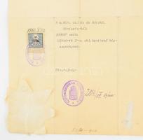 1909 Szepesi tanítónői kinevezés, papírfelzetes, pecséttel, hajtott