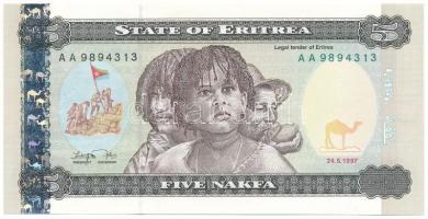 Eritrea 1997. 5N T:UNC
Eritrea 1997. 5 Nakfa C:UNC
Krause P#2