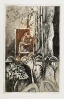 Halmos Klára (1953-): Itáliai emlék, 2002. Rézkarc, aquatinta, papír, jelzett, művészpéldány EA IV/XV számozással. 33x24,5 cm