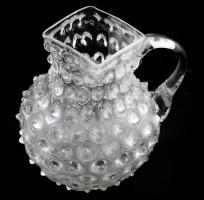 Bütykös kancsó, Parád, cca 19. sz. vége, hibátlan, m: 12 cm