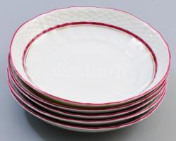 Herendi 5 darab csészealj, 2. oszt. jelzéssel, kis kopással, d: 13,5 cm