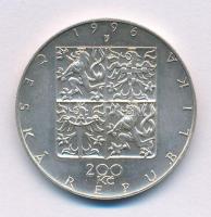 Csehország 1996B 200K Ag "A Cseh Filharmónia alapításának 100. évfordulója" emlékérme T:AU, kis patina Czech Republic 1996B 200 Korun Ag "100th Anniversary of the Foundation of the Czech Philharmonic" commemorative coin C:AU, small patina Krause KM#22