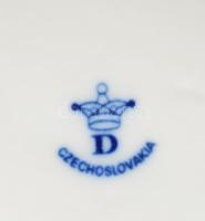 Csehszlovák hagymamintás korsó, jelzett, kopással, m: 11,5 cm