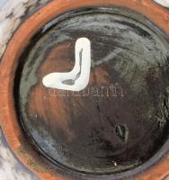 Hódmezővásárhelyi szálváza, kis gyári mázhibával, m: 29,5 cm