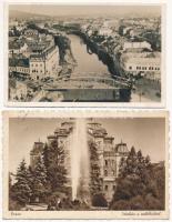21 db RÉGI magyar és történelmi magyar város képeslap / 21 pre-1945 Hungarian and historical Hungarian town-view postcards