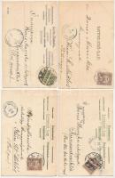 4 db RÉGI (1905 előtti) romantikus motívum képeslap: hölgyek, szerelmespárok / 4 pre-1905 romantic m...