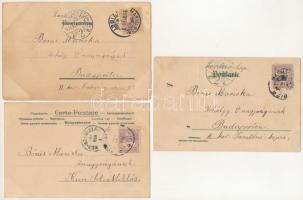 3 db RÉGI (1905 előtti) litho motívum képeslap: tánc / 3 pre-1905 litho motive postcards: dance