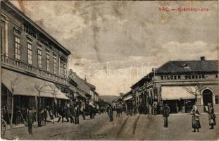 Vác, Széchenyi utca, Zilzer Sándor, Tragor Ignác és Fia üzlete. B. M. és Társa kiadása (fl)