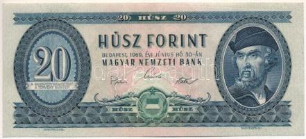 1969. 20Ft "C 609 196961" T:VF-F, szép papír Adamo F15