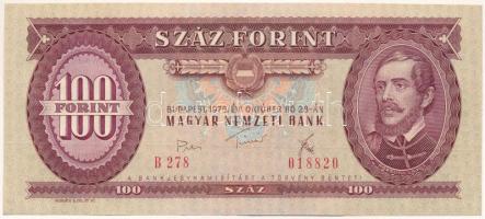 1975. 100Ft "B 278 018820" T:F, szép papír Adamo F33