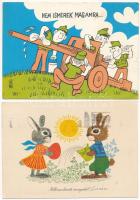 20 db MODERN motívum képeslap: üdvözlőlapok / 20 MODERN motive postcards: greeting cards