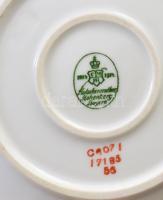 Hutschenreuther mustárkínáló, fedeles, jelzett, kis kopással, m: 9,5 cm