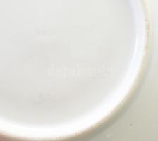 1900 Fischer &amp; Mieg szecessziós csésze alátéttel, jelzett, kopással, d: 14,5 cm