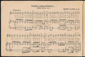 Dezső Lajos nótái, a szerző által aláírt példány, 18p
