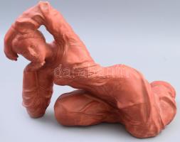 Tóth Valéria (1943- ): Lendülettel. Képcsarnok címkével, jelzett, lába ragasztott, 34x25 cm