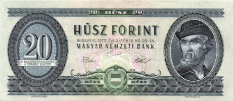 1975. 20Ft (4x) kétszer egymásutáni sorszámokkal T:II,II+