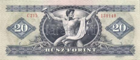 1975. 20Ft (4x) kétszer egymásutáni sorszámokkal T:II,II+