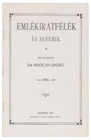 Dr. Istóczy Győző: Emlékiratfélék és egyebek. Sydney, 1988, H.M. [Hungarista Mozgalom], 64 p. Reprint. Emigráns kiadás. Kiadói papírkötés.
