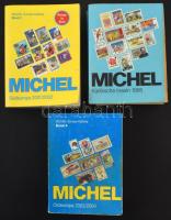3 db MICHEL katalógus: Karib-szigetek 1995 (kijáró lapokkal), Kelet-Európa 2003/2004, Dél-Európa 2001/2002