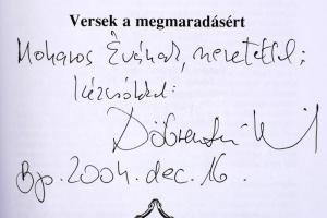 Döbrentei Kornél 2 könyve: Kardélen. Versek a megmaradásért. DEDIKÁLT példány! Bp., 2003, Püski. + V...