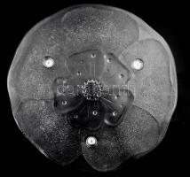 Préselt üveg tortatál, hibátlan, d: 30 cm