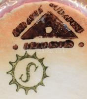 Keramia Budapest ékszertartó edényke, jelzett, kis kopással, d: 5,5 cm