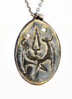 Iparművész réz függő, jelzés nélkül, 6,5x4 cm