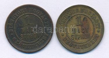 DN "Diósgyőri Fogyasztási Szövetkezet - 1 Nagy Syphon" (2xklf) Cu + bronz élelmiszerbárca (24,5mm) T:XF-VF, patina