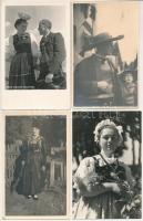 27 db RÉGI főleg osztrák népviseletes képeslap és fotó / 27 pre-1945 mainly Austrian folklore postca...