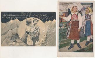 24 db RÉGI népviseletes képeslap / 24 pre-1945 folklore postcards