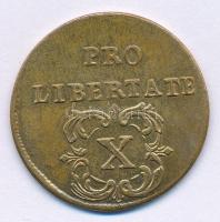 1706. X Poltúra "II. Rákóczi Ferenc" jelzett Cu replika T:AU