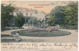 1905 Püspökfürdő, Szentlászlófürdő, Baile 1 Mai, Baile Episcopiei (Nagyvárad, Oradea); Szent László fürdő, gyógyterem / spa, bath (EK)