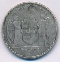 1930. 5P Ag "Horthy jobbra" T:F karc
Adamo P8