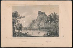 Ludwig Rohbock (1820-1883): Galgóc vára, acélmetszet, papír, foltos, felületén törésnyom, 16×24 cm