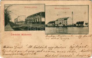 1903 Módos, Jasa Tomic; Központi szálloda, hengermalom. Lustein Márcus kiadása / hotel, rolling mill (EM)