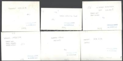 A Kolozsvári Magyar Opera előadásairól, színészeiről készült fotók, hátoldalon a színészek nevei, az...