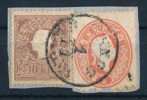 1858 centrált 10kr + 1861 5kr "(Z)ENGG", 1858 centralized 10kr + 1861 5kr "(Z)ENGG"