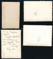 cca 1933 Cserkész fotók, közte felvonulás, össz. 4 db, az egyik hátoldalán 1933-as dedikációval, 8,5...