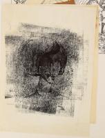 Csont István (1944-1992): össz. 13 db rajz és sokszorosított grafika, klf. technikák (tus, szitanyom...