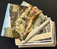 Kb. 200 db RÉGI külföldi város képeslap, vegyes minőségben / Cca. 200 pre-1945 foreign town postcards in mixed quality