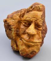 Faragott arc, jelzett, m: 13 cm